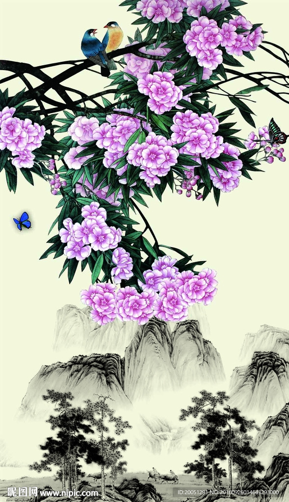 玄关国画花鸟