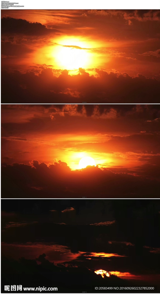火红的夕阳日落