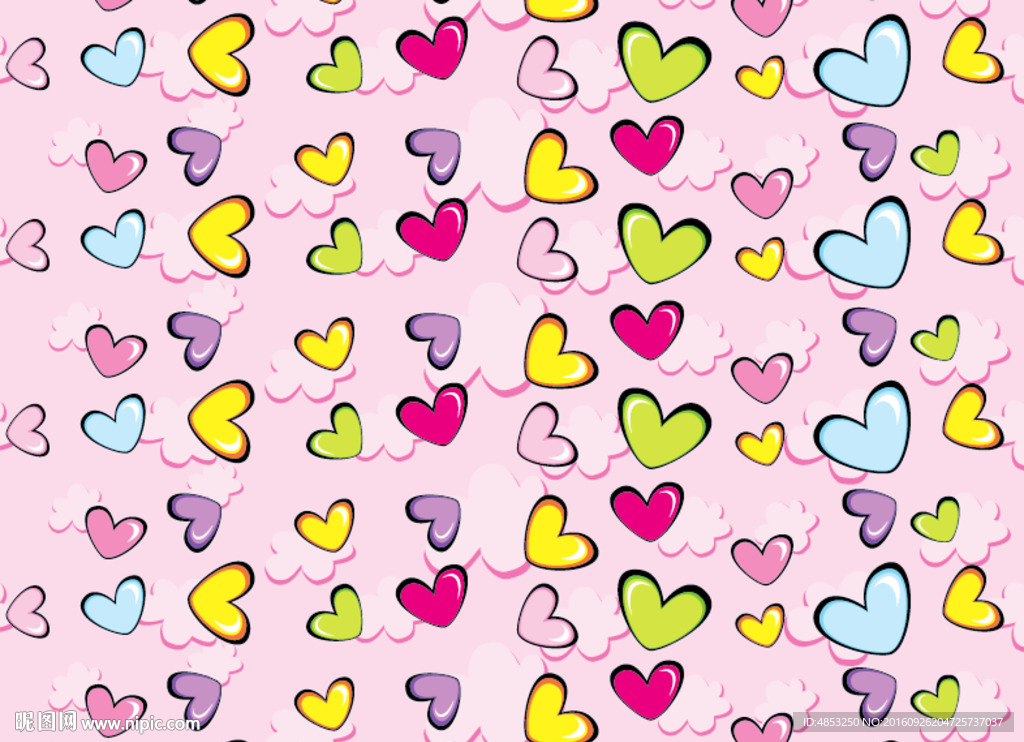 心形 小碎花  花布