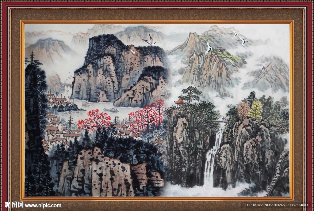 水墨山水画