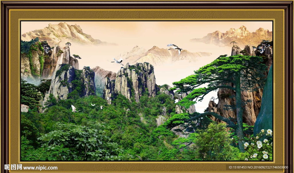 迎客松风景