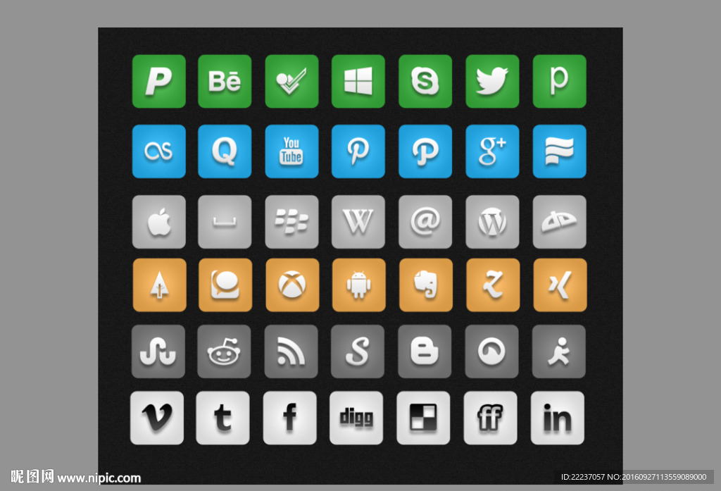 按钮图标标志标识