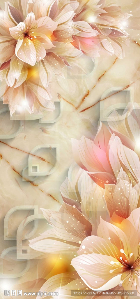 梦幻玄关背景墙