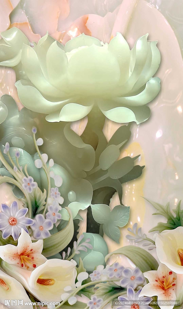 玉雕玄关背景墙