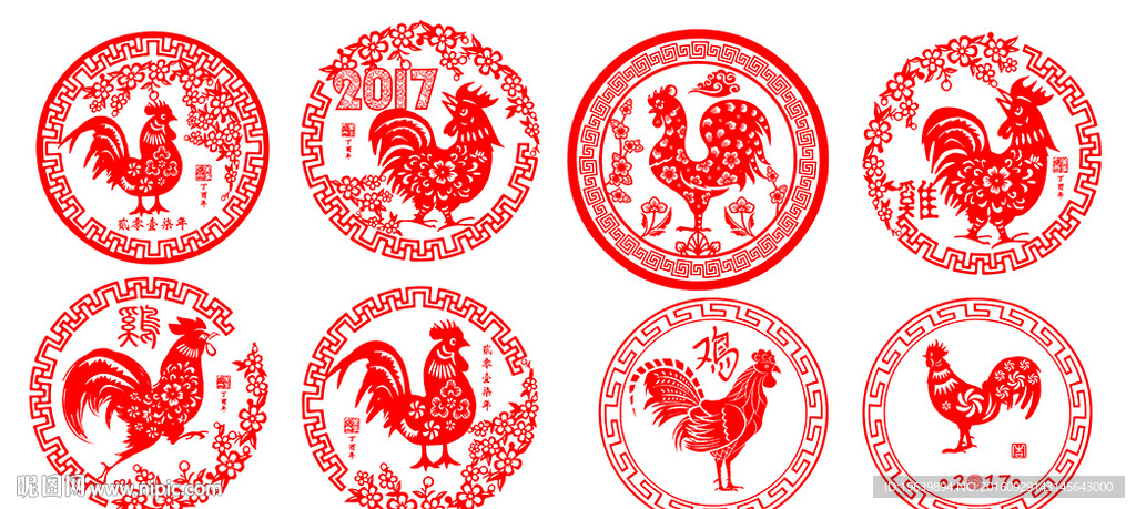 鸡 剪纸