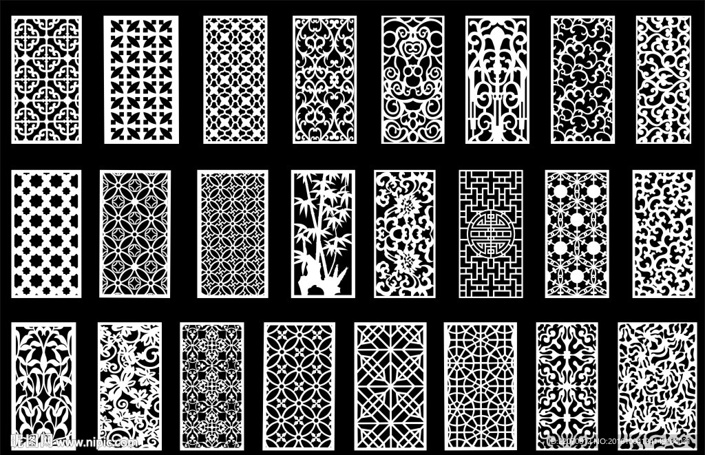 鏤空雕花設計圖__移門圖案_底紋邊框_設計圖庫_暱圖網nipic.com