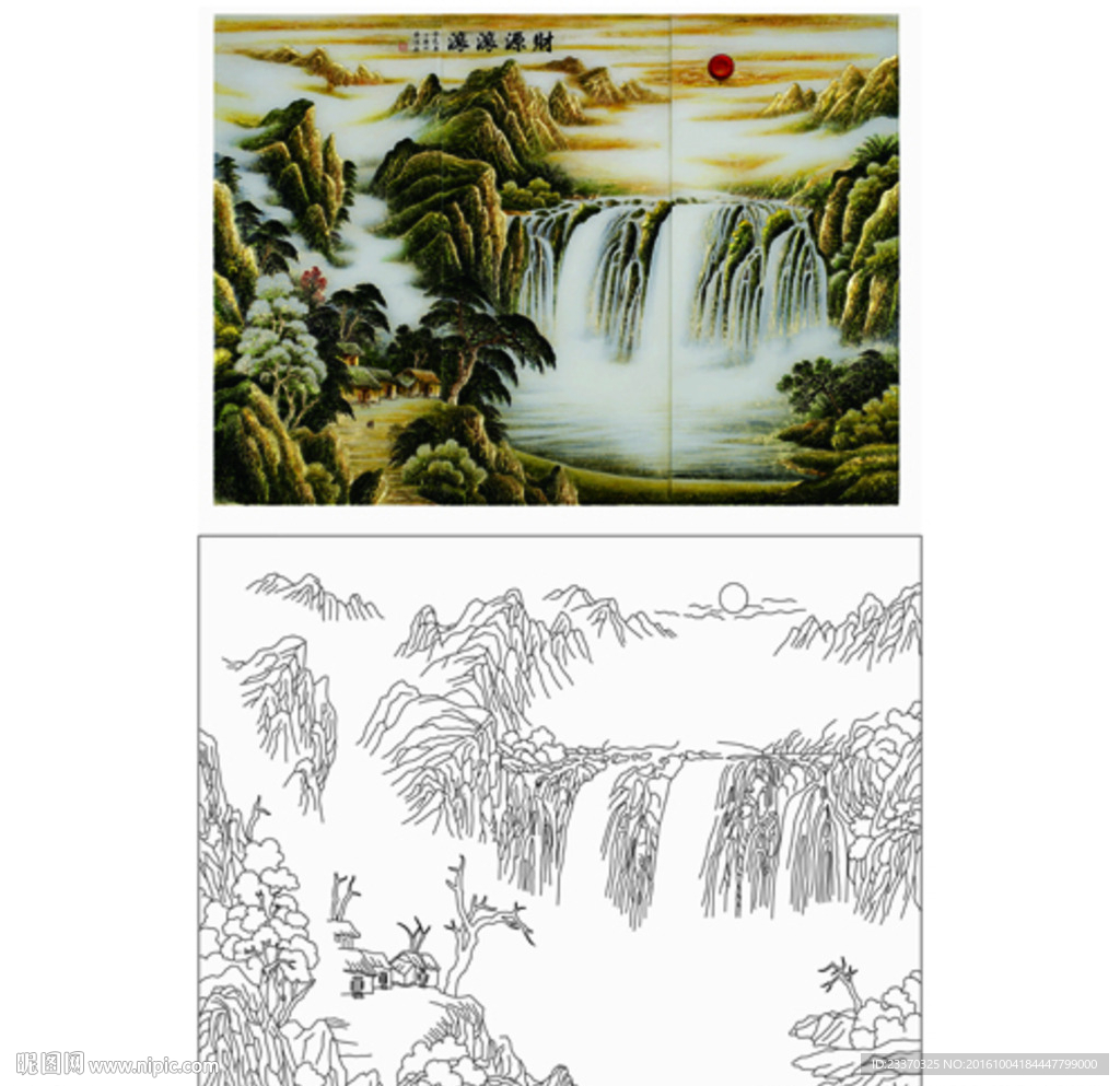 国画山水画