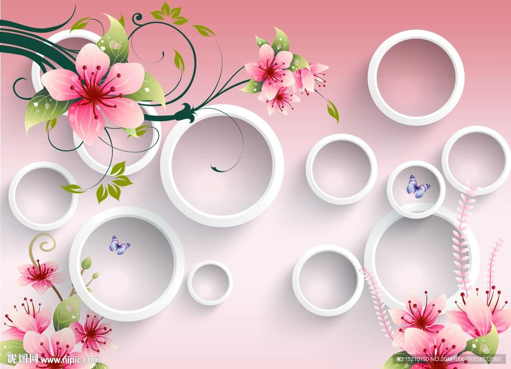3D玫瑰花
