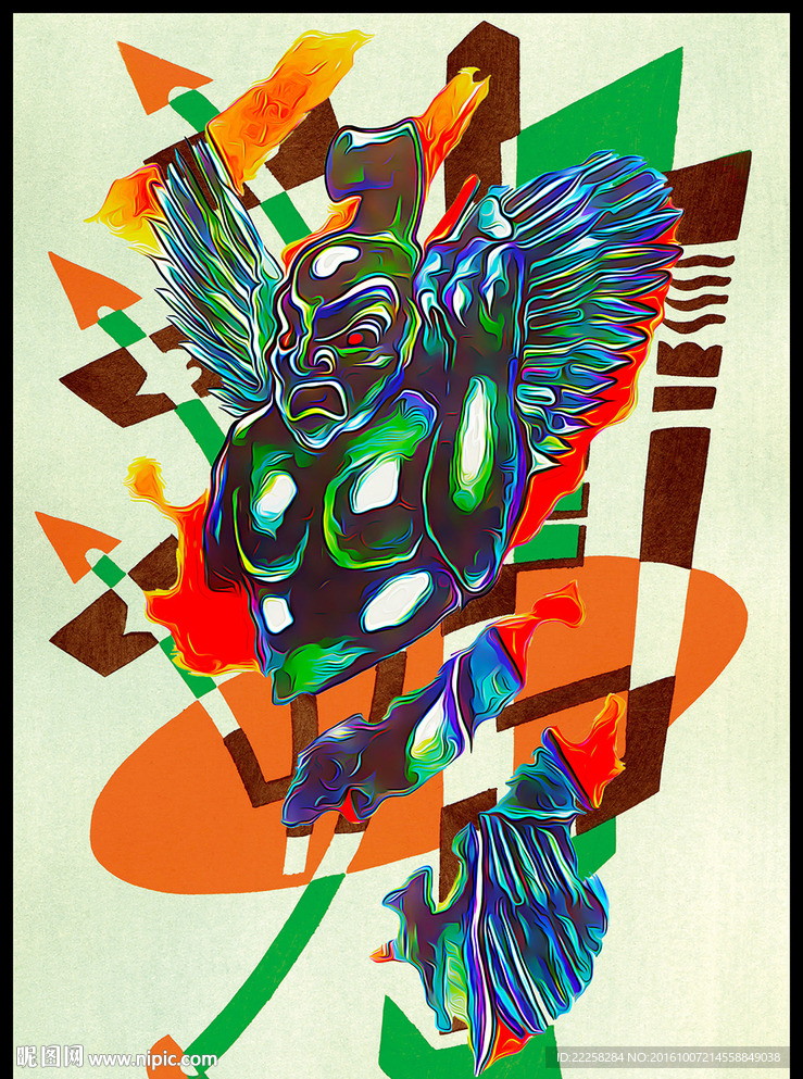 鸟人装饰画