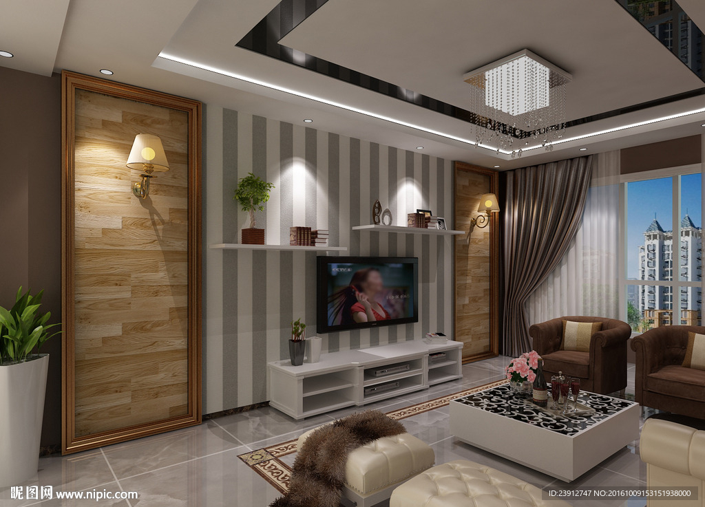 欧式客厅样板间