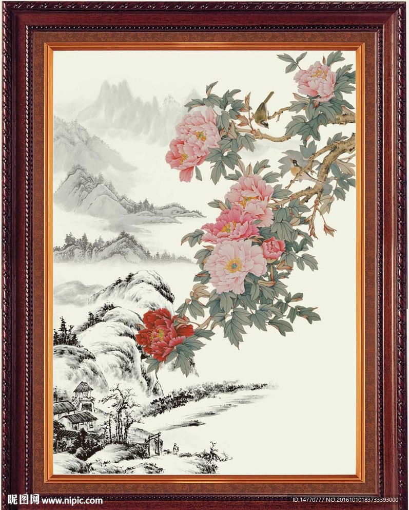 国画牡丹