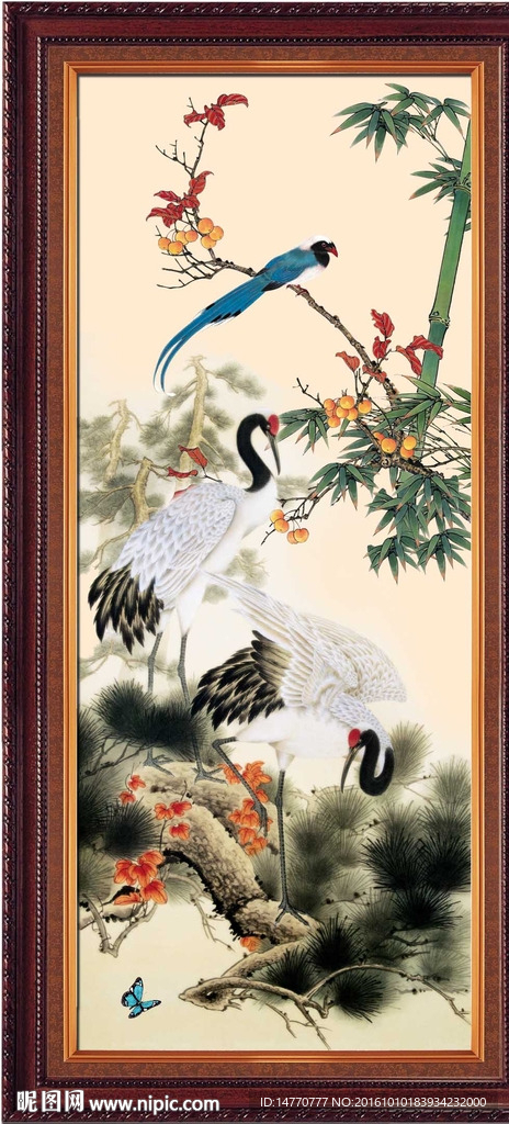 花鸟水墨装饰画 仙鹤