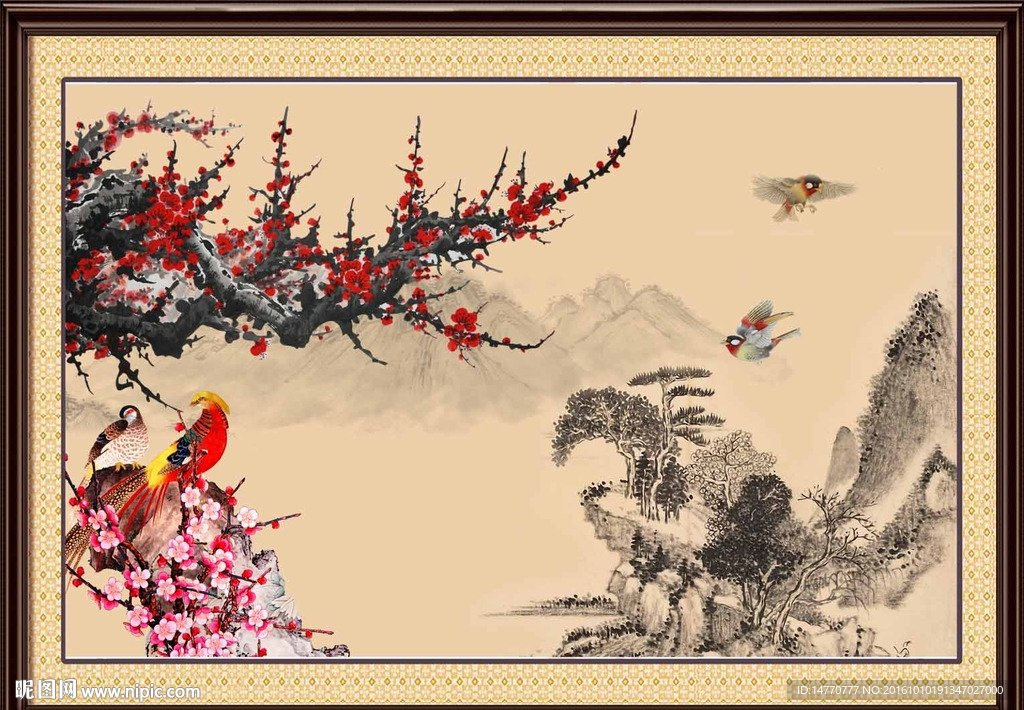 国画梅花