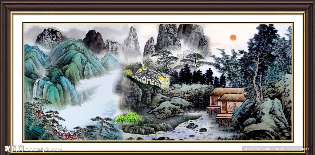 水墨山水画