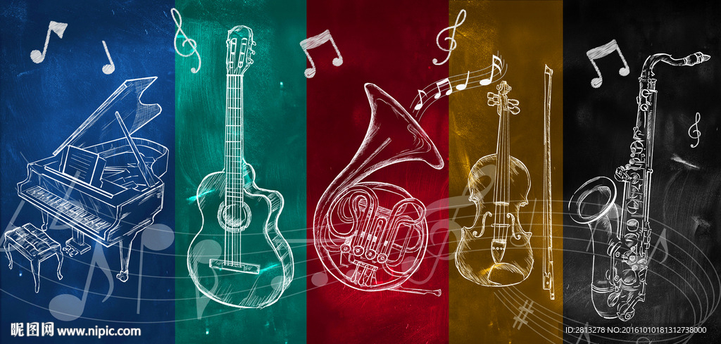 彩色乐器kvt酒吧饭店个性背景