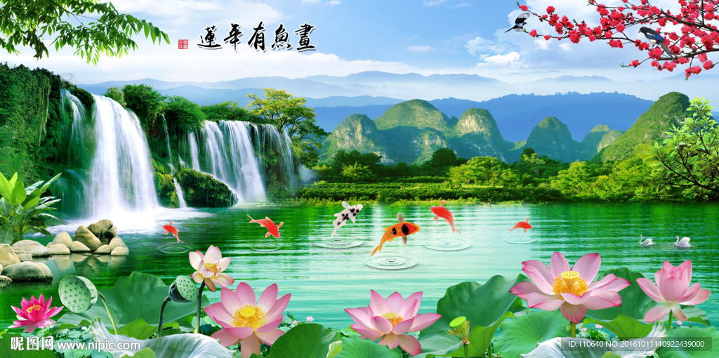 荷花风景