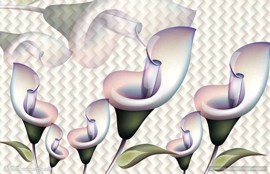 3d立体花朵背景墙