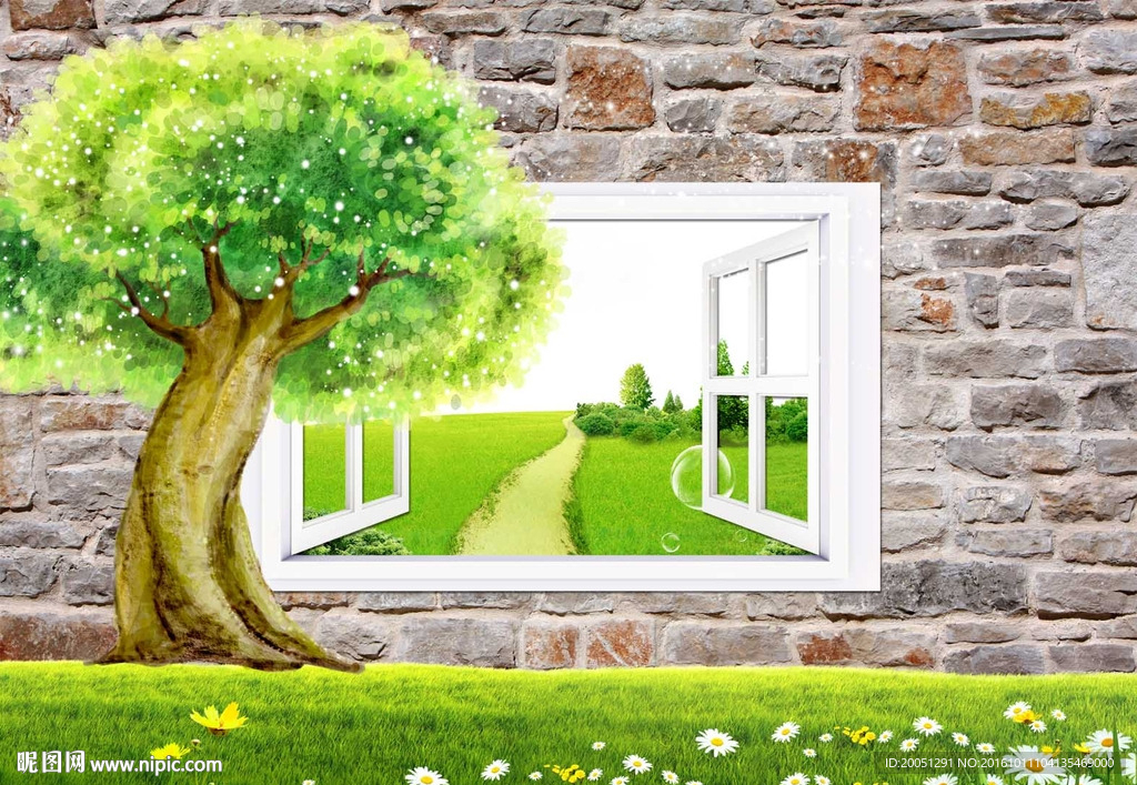 3d背景墙 风景画