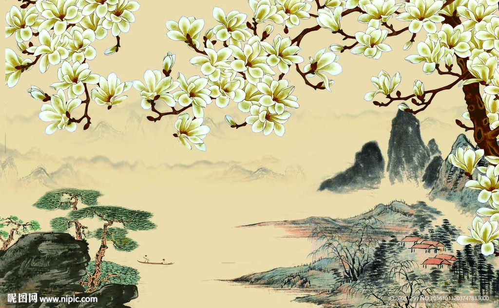 花鸟壁画