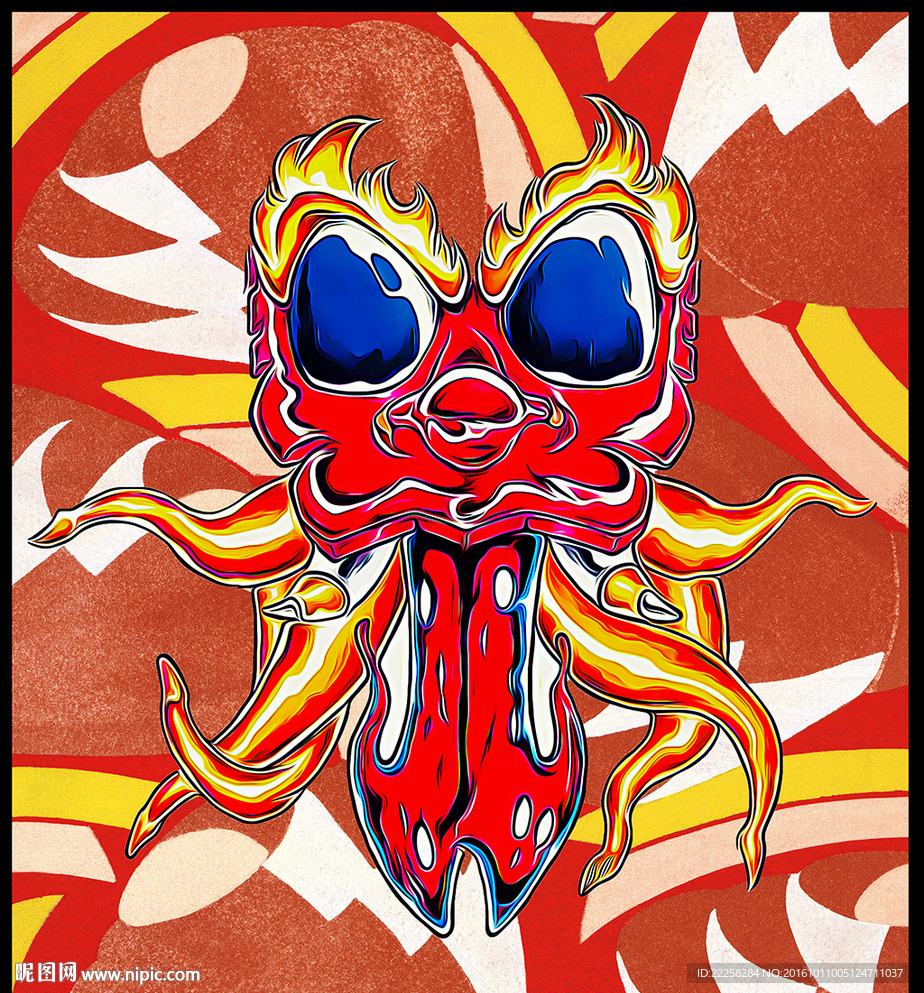 苍蝇装饰插画