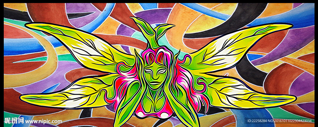 精灵少女装饰画