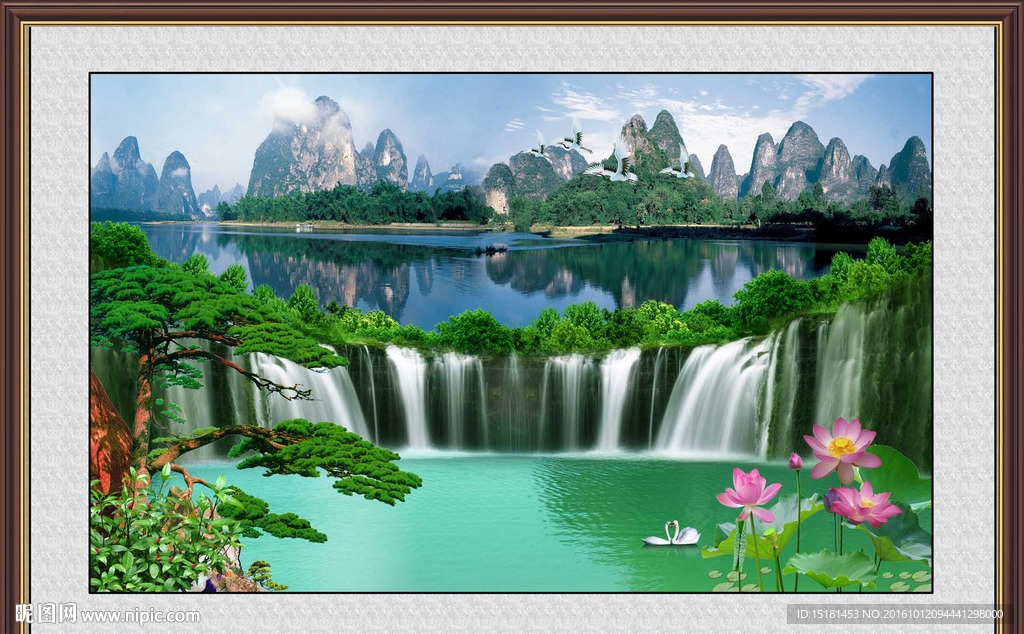 山水风景 迎客松