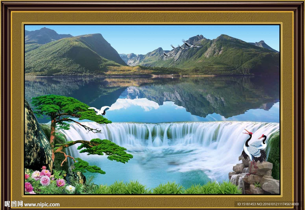 山水风景 迎客松