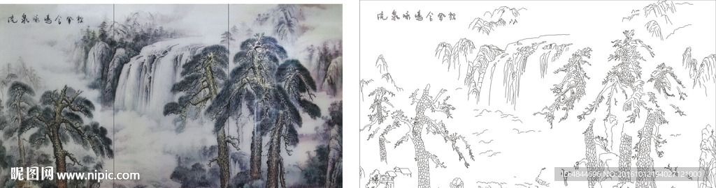 松风谷鸣咏泉流