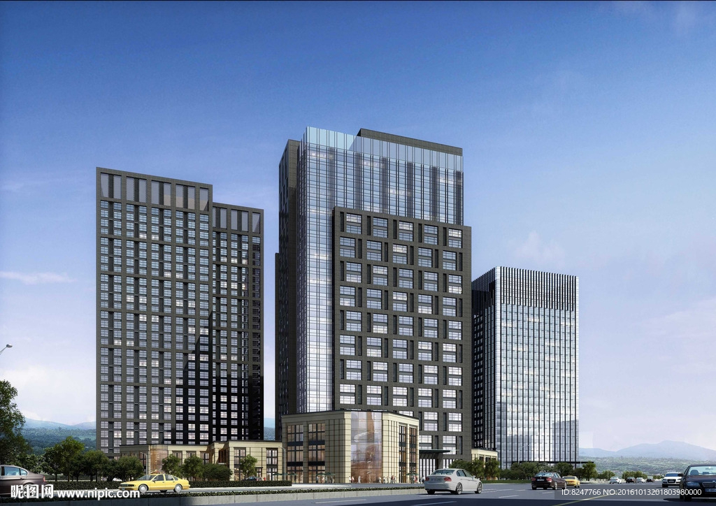 商务中心建筑效果图