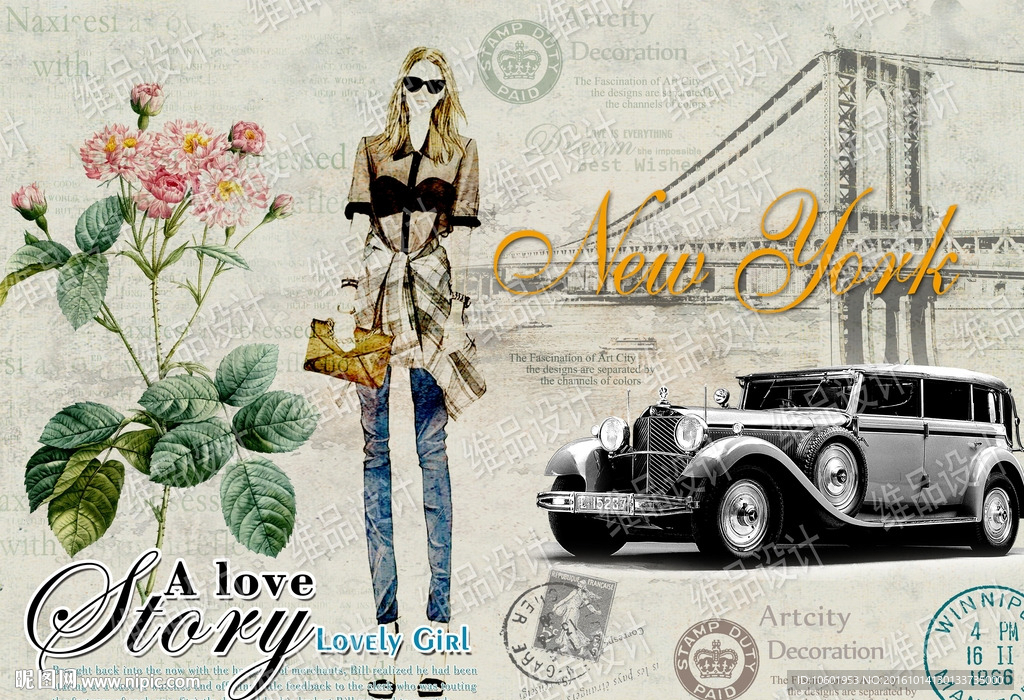 欧美风格装饰画