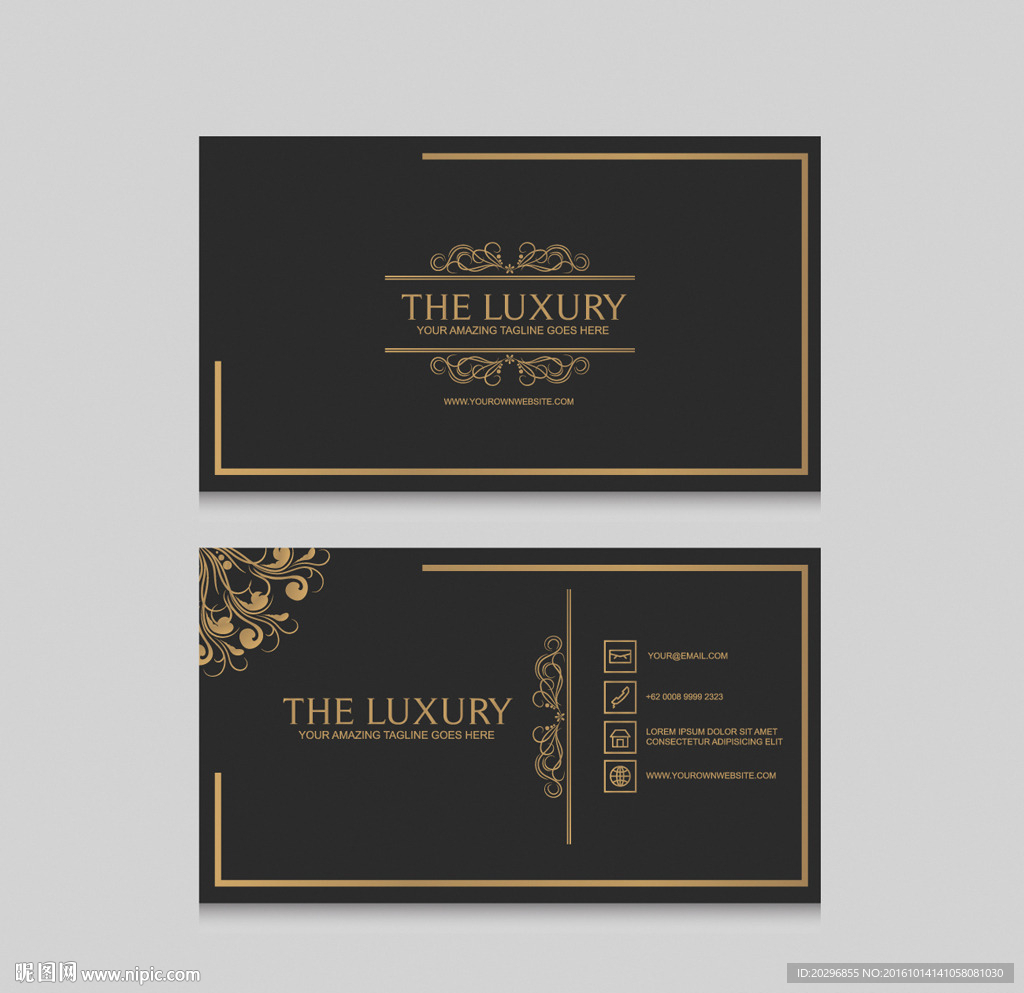 欧式高档高端名片设计模板