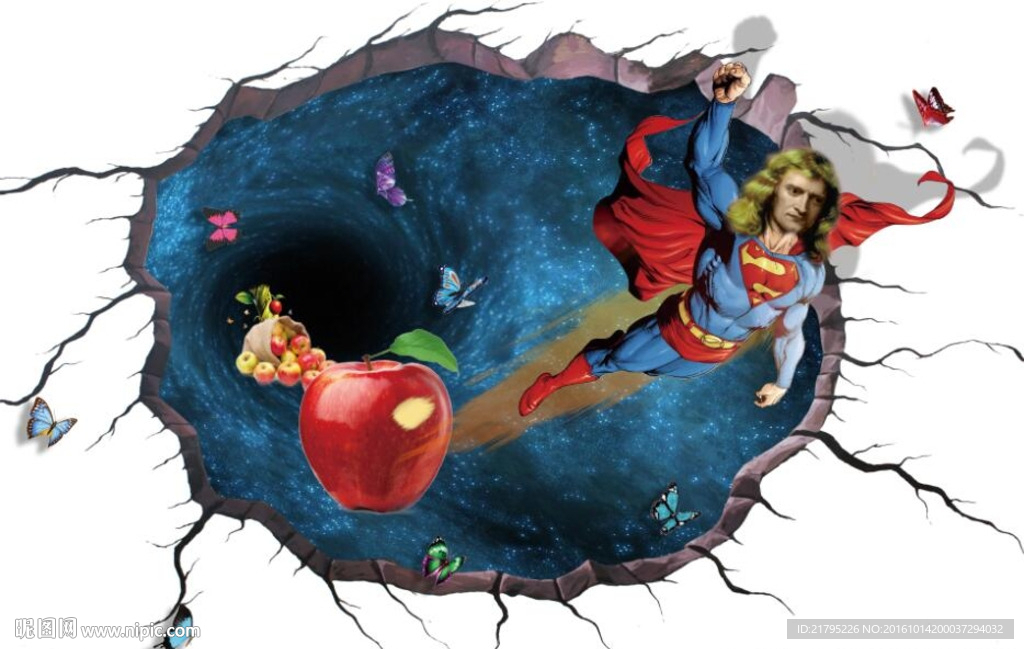 3D立体画-黑洞万有引力