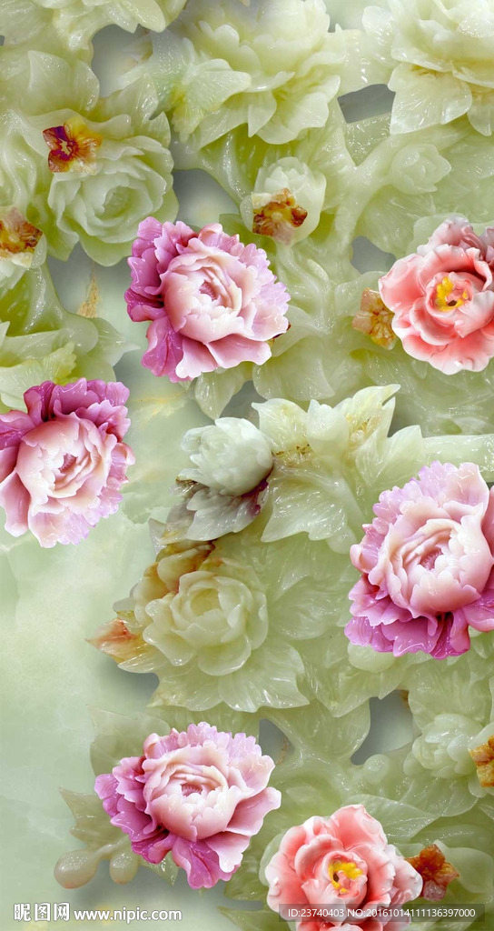 玉雕玄关背景墙