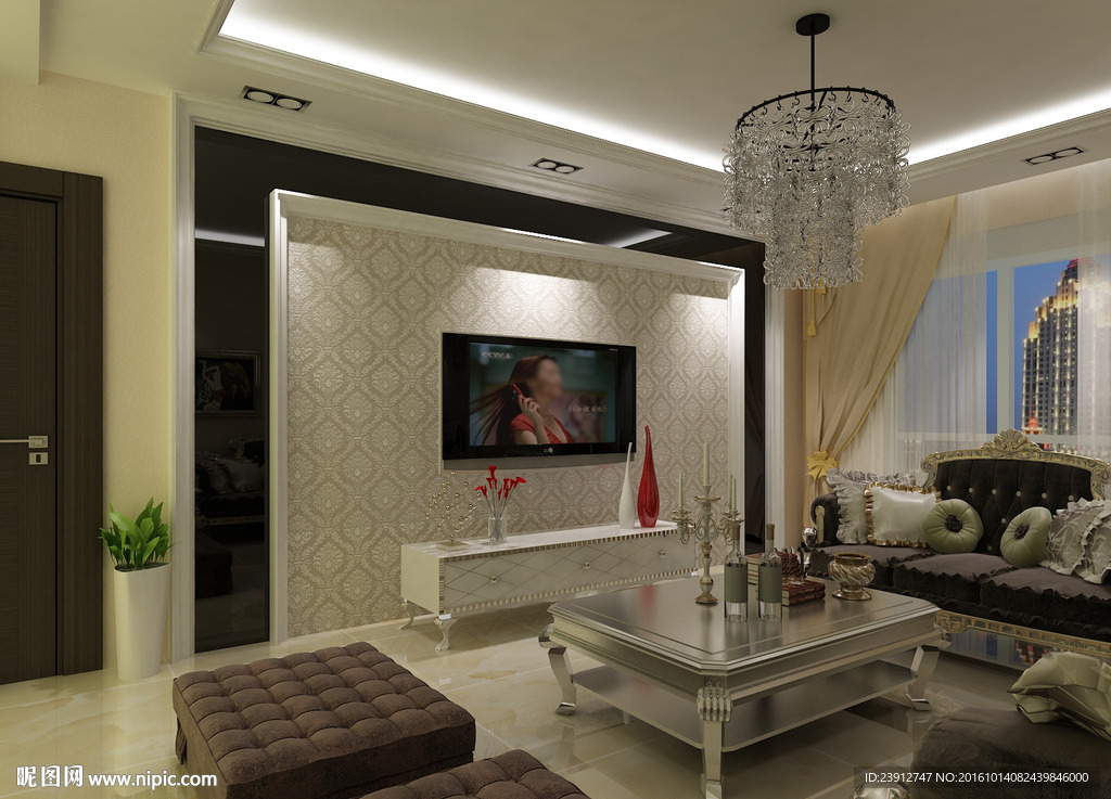 简欧式客厅样板间