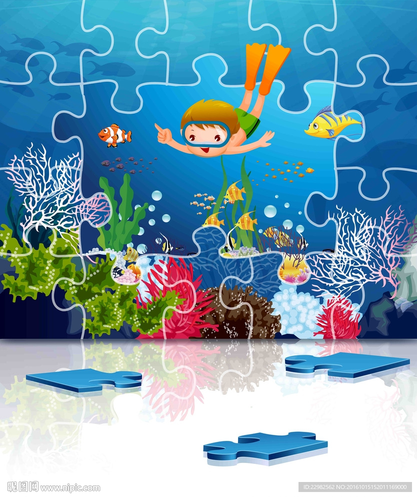 3D卡通海洋立体画
