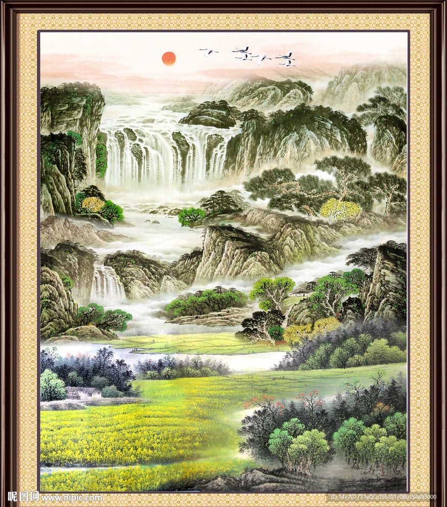 竖幅国画