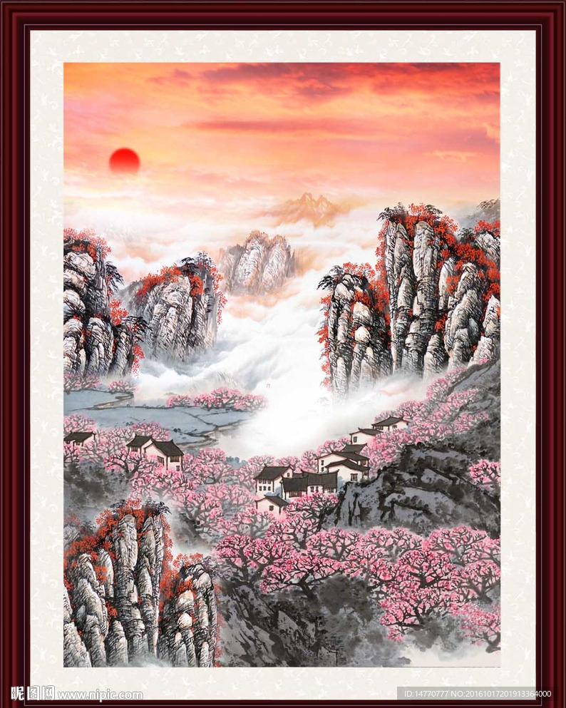 竖幅国画