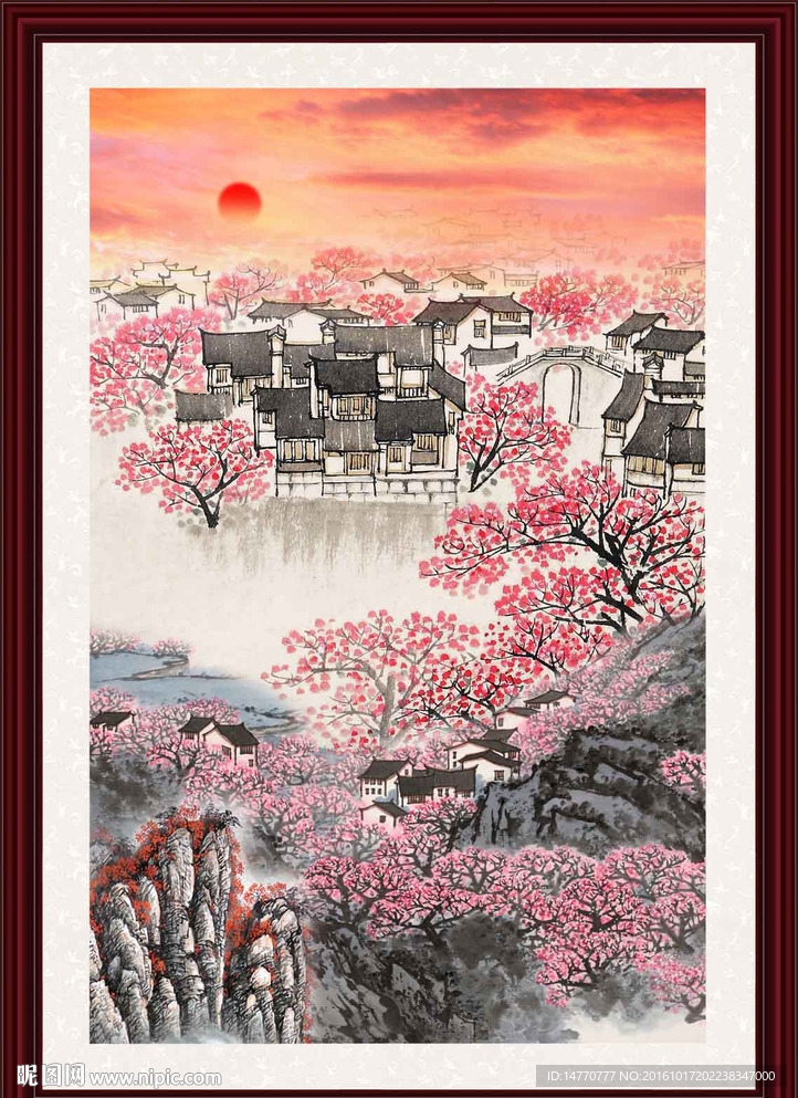 竖幅国画