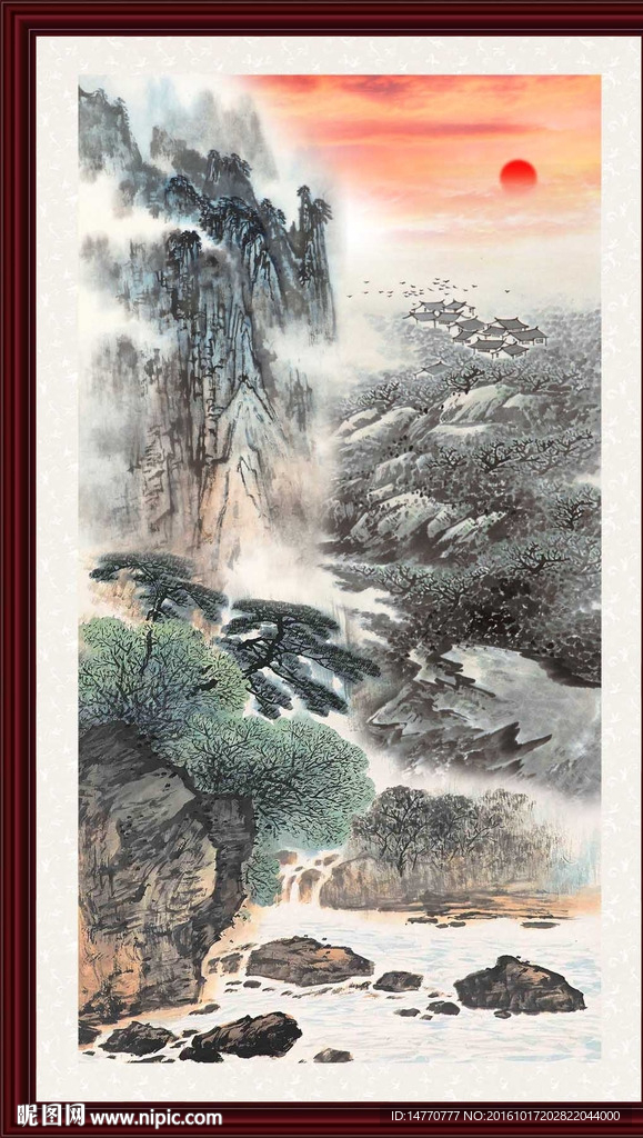 竖幅国画