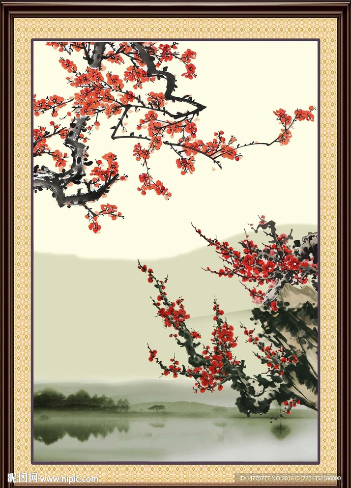国画梅花