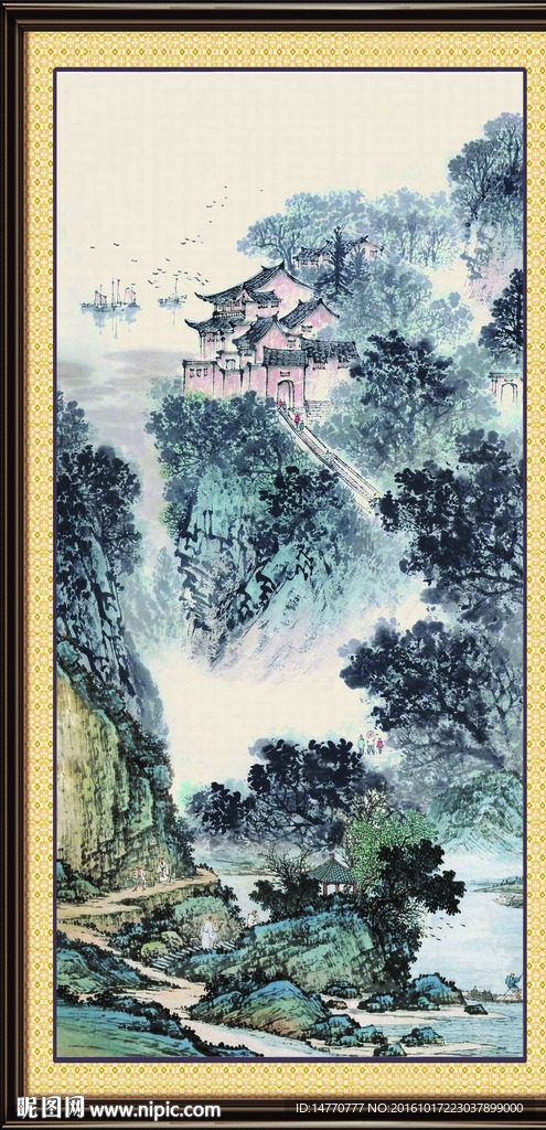 竖幅国画