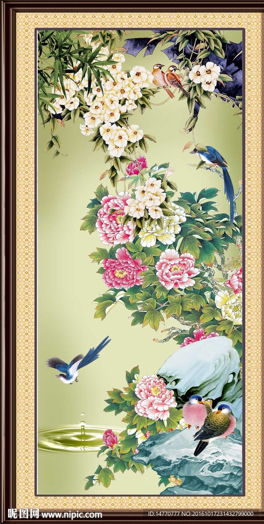 花鸟牡丹