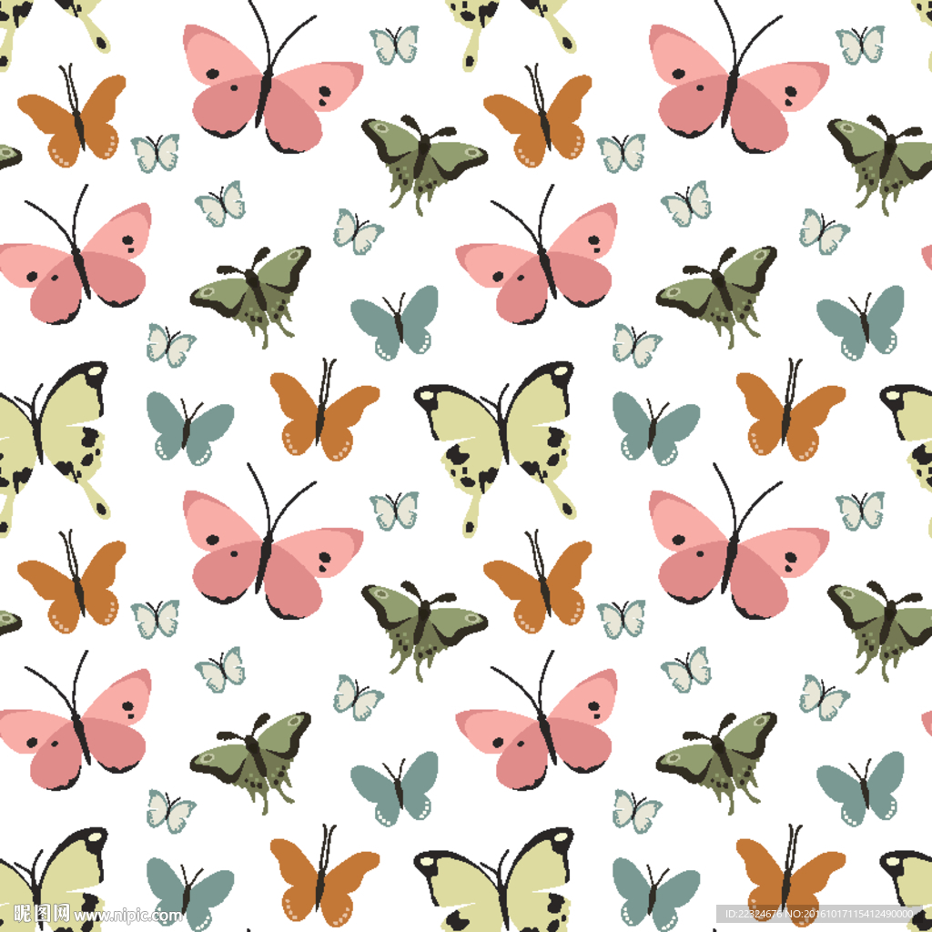 蝴蝶花纹图案