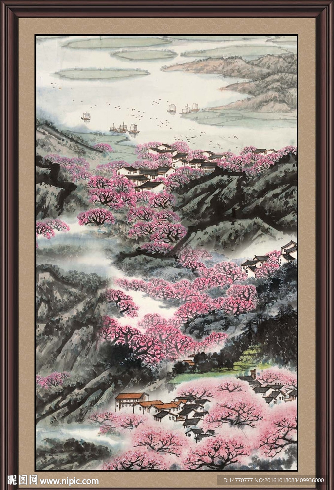 竖幅国画