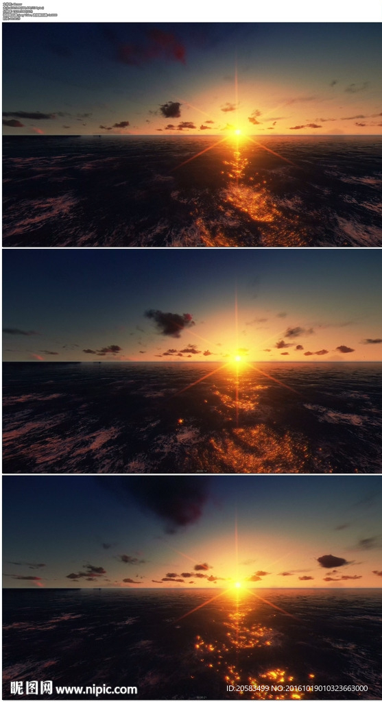 迎着海面日出穿梭