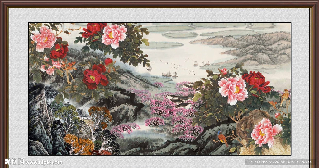 国画牡丹