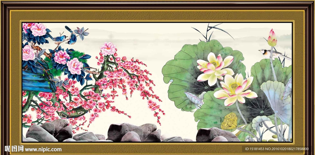 荷花图
