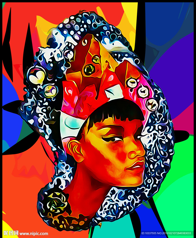 黑人女人装饰画