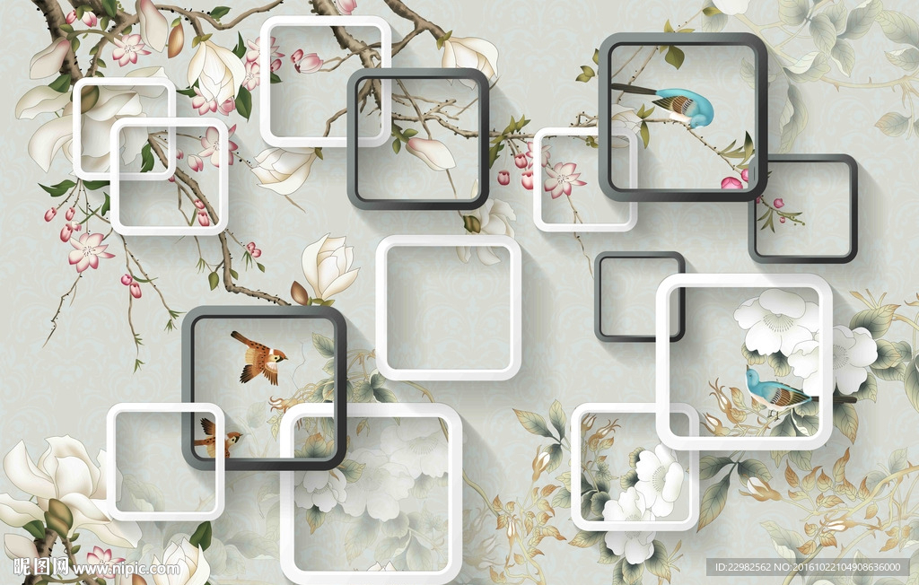 现代简约背景墙