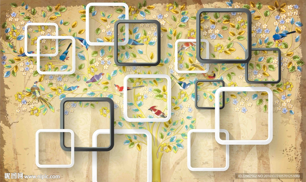 现代简约背景墙